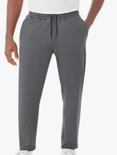 Pant Grey Fleece Drawstring Zip Side Pocket Men's XXL By Member's Mark