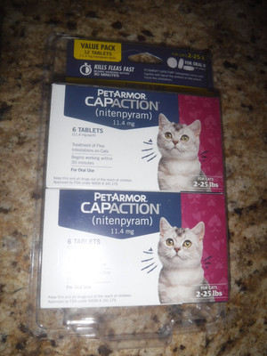 PetArmor Capaction Oral Flea Treatment for CATS (11.4mg) (12) tablets