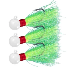 Dr.Fish 10pk Round Ball Jigs Saltwater Pompano Surf Fishing Jig Heads Swimbait