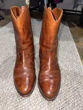 Lorenzo Banfi  Woman Boots Brown Leather Pull On Mid-Calf Round Toe