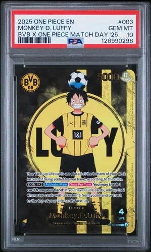 Monkey D Luffy ST13-003 BVB Borussia Dortmund ONE PIECE Promo PSA 10 World Cup