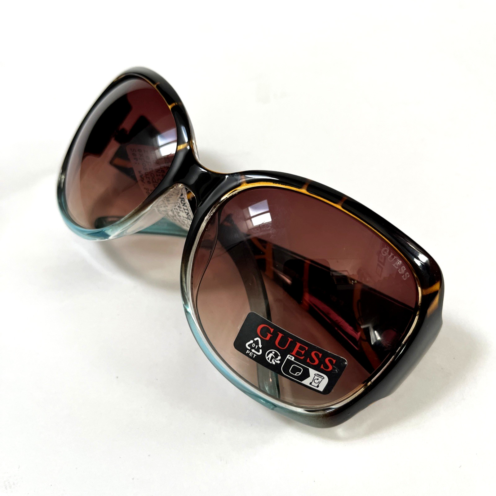 Occhiali da sole GUESS oversize GUF200 blu tartaruga foto 6