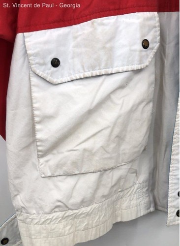 Van Heusen Red White & Blue 417 Rain Jacket Vintage Men's XL 80s Ocean Retro - Picture 4 of 11