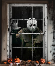 Halloween Horror Window and Door Cover, Scary Decoration for Home Party
