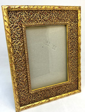 Vintage Ornate Gold Gilt Wood Picture Frame Floral Rose Victorian Gallery Decor