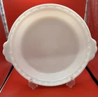 Vintage Pyrex White Milk Glass Pie Plate Baking Dish 8.5" Scalloped Edge Handles