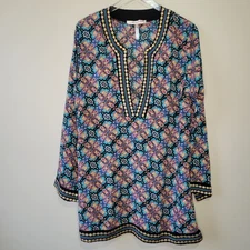 Nanette Lepore Swim Paloma Embroidered Tunic Beach Pool Cover up Dress Sz Medium