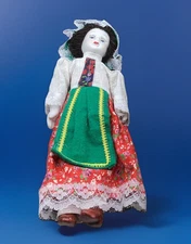 Porcelain Doll Vintage 8" Traditional Clothing Beachwood LTD In Original Box