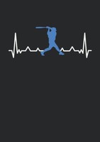Titel: Notizbuch A5 Dotted Softcover Design: Baseballer Herzschlag Ekg 120