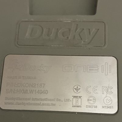 Ducky One 2 Compact Wired Keyboard English QWERTY Beige/Black/White DKON2187
