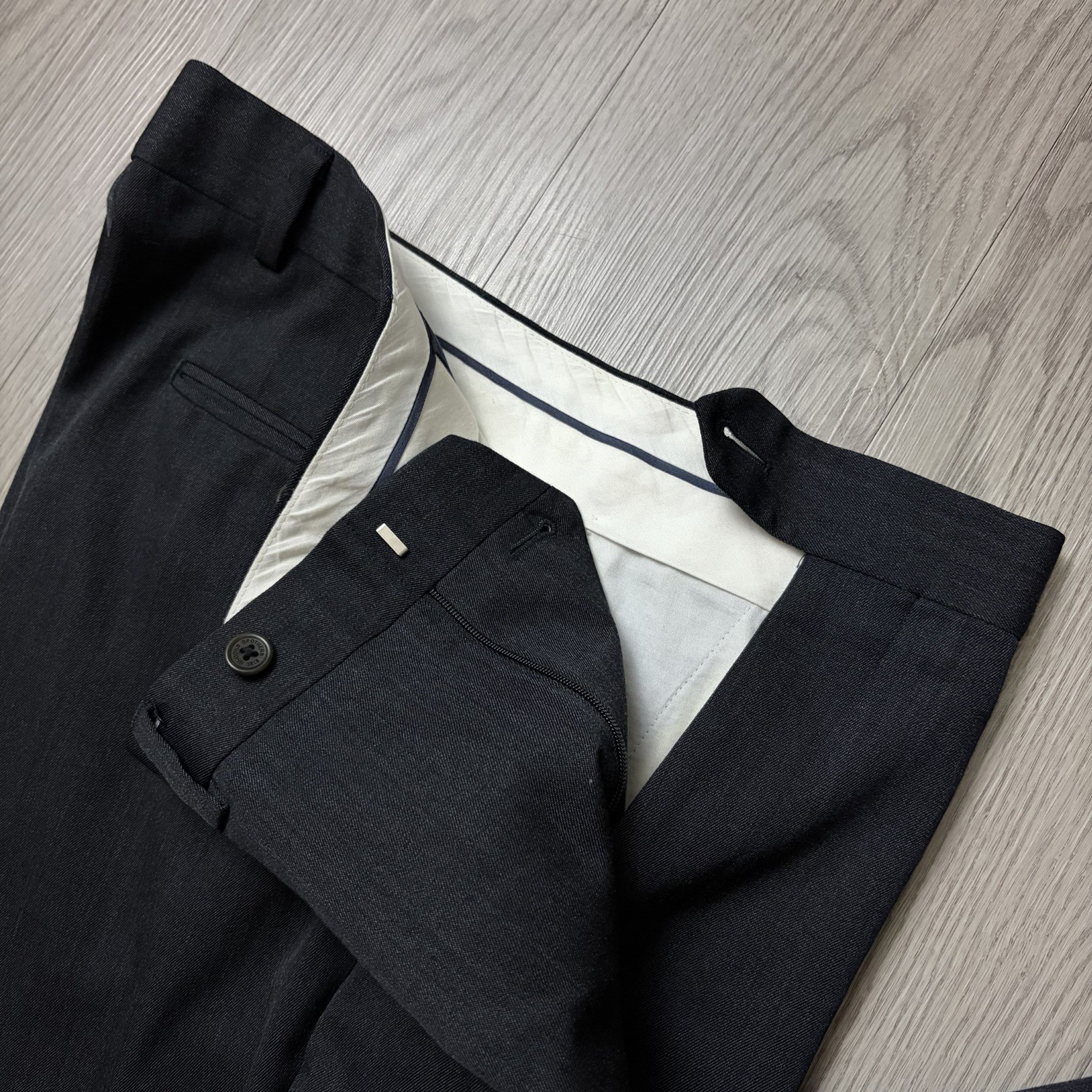 Brooks Brothers 1818 Pants Men's 34x34(34x32) Gray Regent Fit Wool Dress Pants thumbnail 17