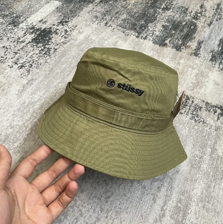 STUSSY TWILL LOCK UP BOONIE BUCKET HAT OLIVE L/XL | eBay