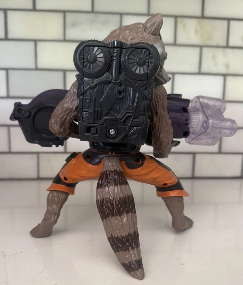 Marvel Guardians of The Galaxy Big Blastin' Rocket Raccoon Electronic Figure VGC - Image 2 of 4