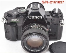 TOP MINT Canon AE-1 Program 35mm Film SLR New FD 50mm f1.4 Lens From Japan 708