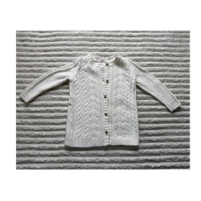 Janie and Jack White Cable Knit Cardigan Sweater 18-24 Months Button Front
