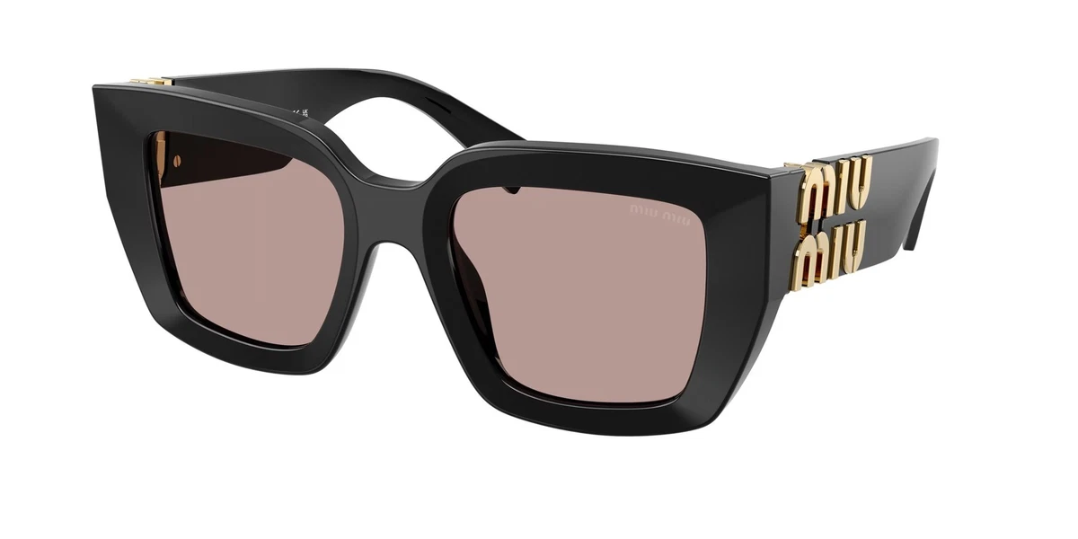 NEW MIU MIU Women\'s Sunglasses Black 59mm Brown Lens Oversized Acetate Gold Black Brown Sunglasses Miu Miu for Women for sale | eBay main image 4
