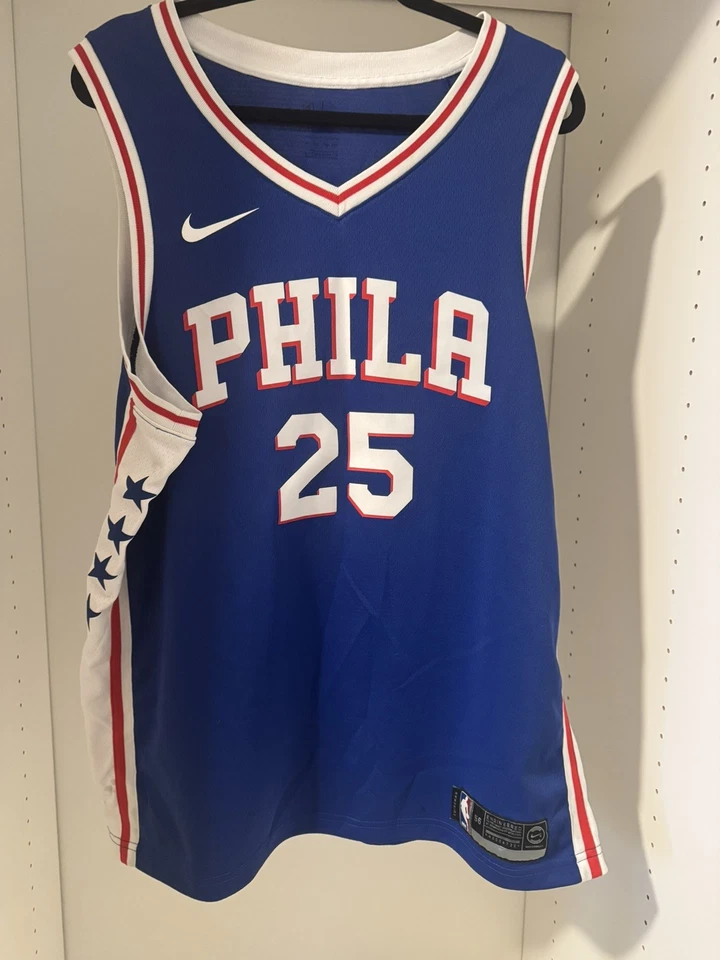 CAMISETA PHILADELPHIA 76ERS BEN SIMMONS AZUL “Brotherly Love” NBA Talla 56 (XXL) Foto 2 de 4