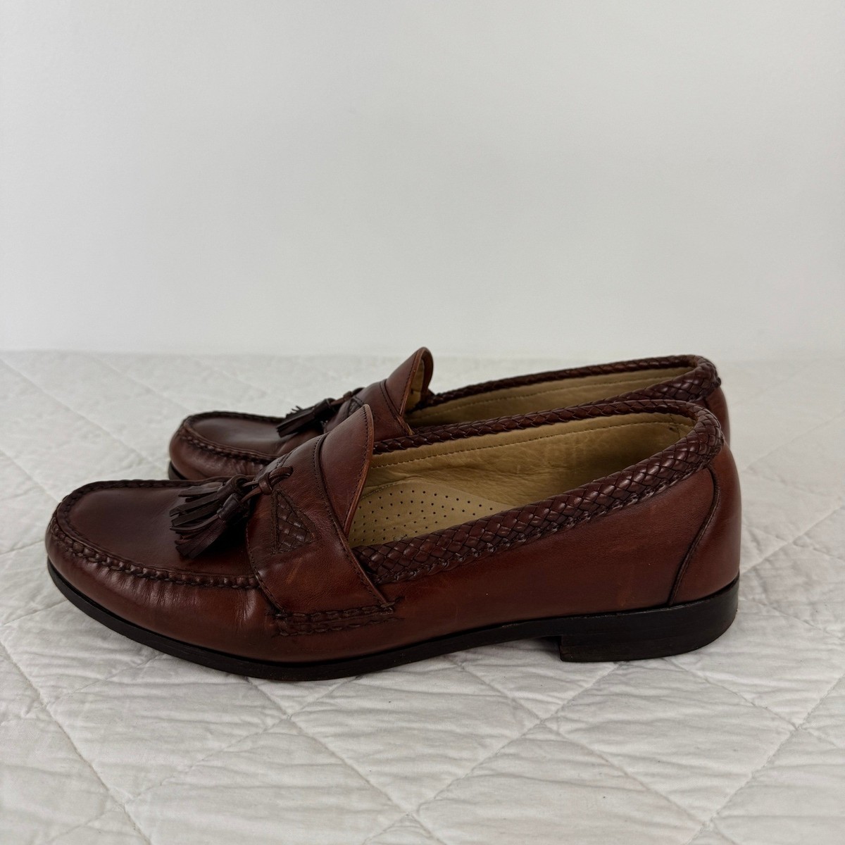Allen Edmonds Maxfield Tassel‎ Loafers Burgundy Leather Mens 11D Made in USA Allen Edmonds  main image 2