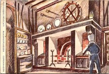 Copenhagen Denmark Interior of Potisserie Frascati Continental Postcard B110