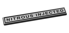 Ford Mustang Nitrous Injected Chrome & Black Bar 4" 3D Stick On Embossed Emblem