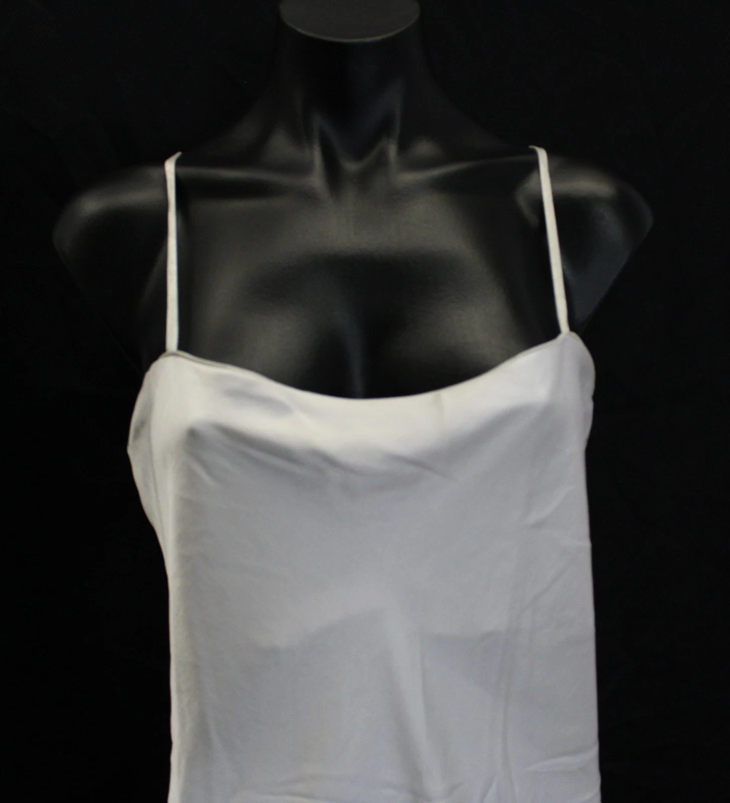 UNDERCOVER Abito lungo slip Victoria's Secret donna lusso raso NC3 bianco cocco piccolo