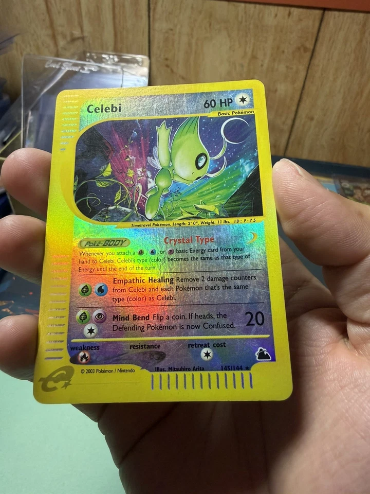 Celebi - 145/144 - Pokemon Skyridge Reverse Holo Crystal Card MP+ - image 2 of 4