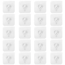 20pcs Picture Hangers Without Nails, Waterproof Damage Free Adhesive Wall 