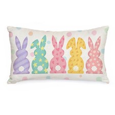 Easter Pillow Cover 12x20 Inch Bunny Decorative Pillow Case Holiday Party Dec...