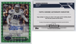 2023 Composite Topps Chrome Green Geometric Refractor /99 Darren Woodson Auto