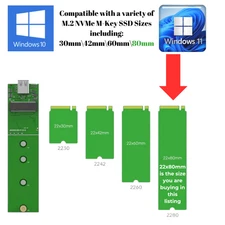 M.2 SSD 128GB NVME with Windows 11 or 10 UEFI 64 Installed 2280