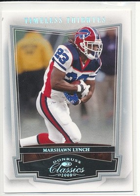 2008 Donruss Classics Marshawn Lynch Timeless Tributes Silver 055/100