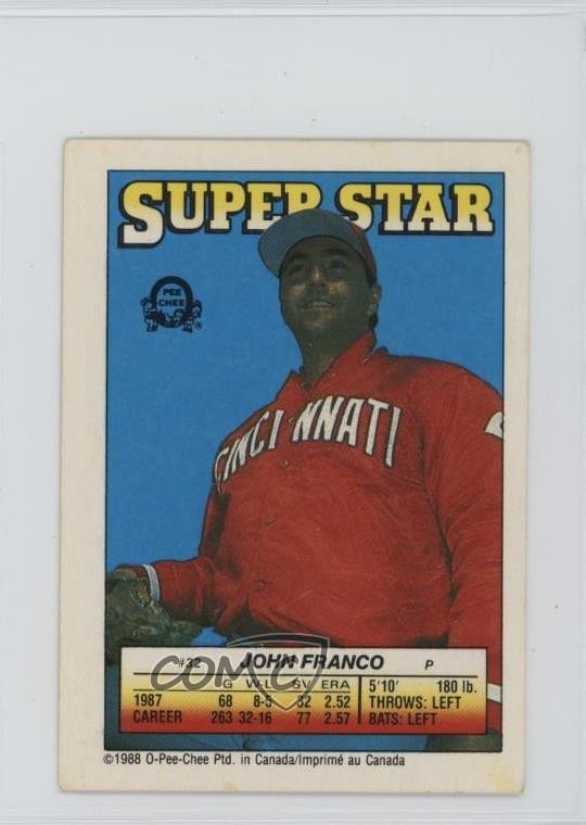 1988 Super Star Sticker Backs John Franco Greg Maddux Rob Deer ( 59 198) 05v0