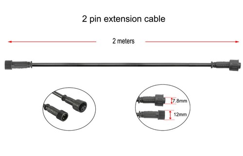 1M 2M 3M Verlängerungskabel Cable Zubehör für LED Außen Lampe Einbaustrahler - Picture 8 of 16