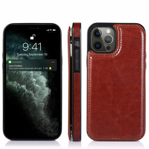 For iPhone 16E 15 14 12 13 11 Pro Max 8 Wallet Card Leather Magnetic Case Cover - Picture 10 of 74