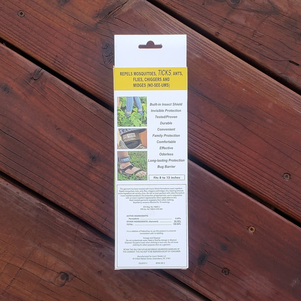 SickTick Tick and Chigger Repellent Ankle Bands with InsectShield