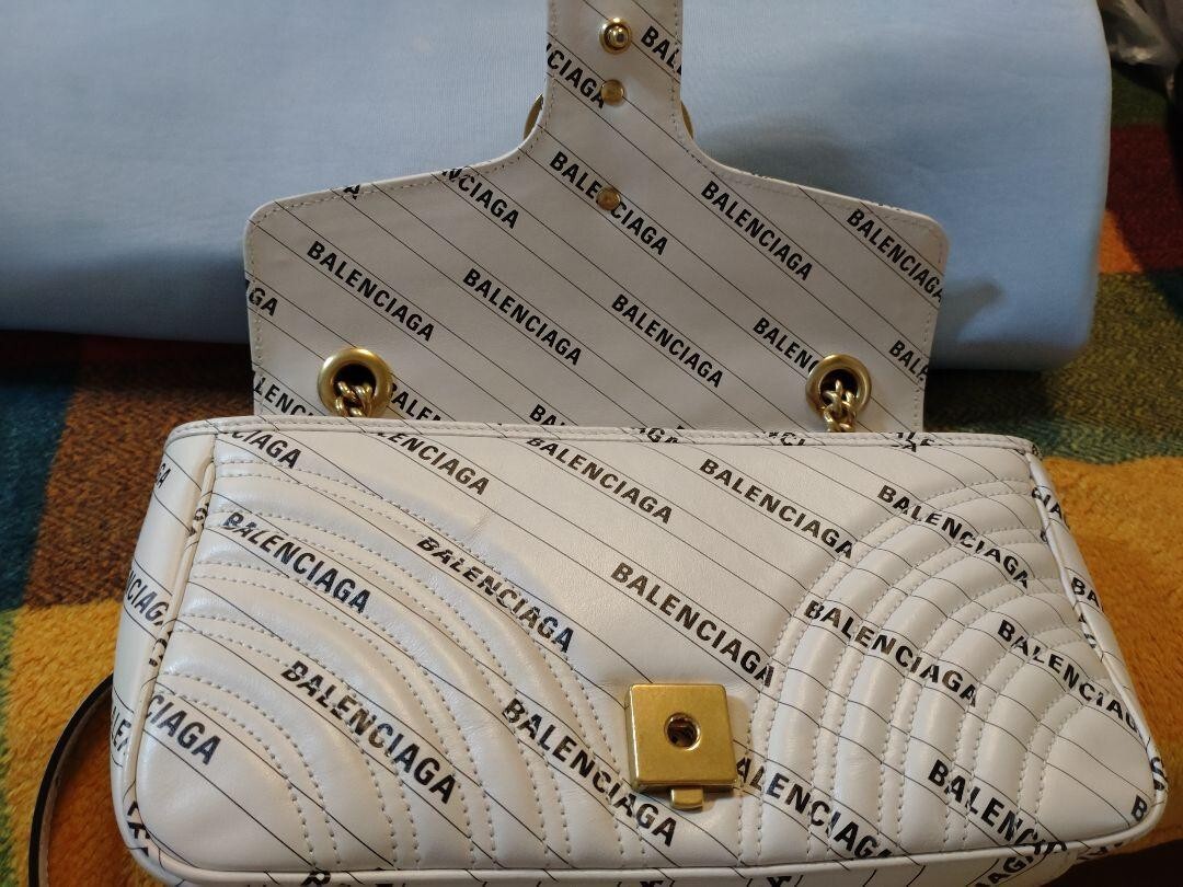 GUCCI × BALENCIAGA Chain Shoulder Bag Purse The Hacker White GUCCI × BALENCIAGA Chain Shoulder Bag Purse The Hacker White