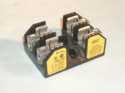 BUSSMANN H25030-2C 2-POLE FUSE BLOCK 30A 250VAC CLASS H FUSES NEW