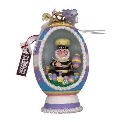 2002 Hersheys Chocolate Collectible Happy Easter Egg Figurine Sugar Egg