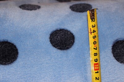 Swafing Fleece Fluffy Carlos Punkte Dots Rest 180 cm Blau-Grau