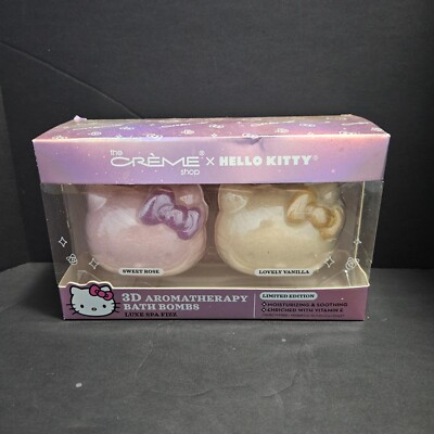 The Cream Shop ~ Hello Kitty 3D Aromatherapy Bath Bombs ~ 2 Pack Limited Edition