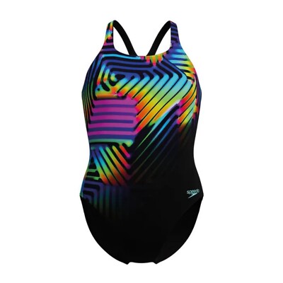 Speedo Digital Placement Badeanzug Schwimmanzug Frauen Damen chlorbeständig