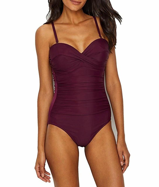 underwire strapless one piece swimsuit