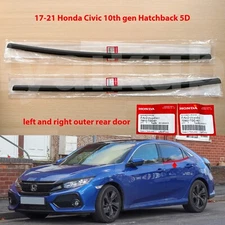17-21 Genuine Honda Civic FK Hatchback 5D outer rear door belt weatherstrip seal