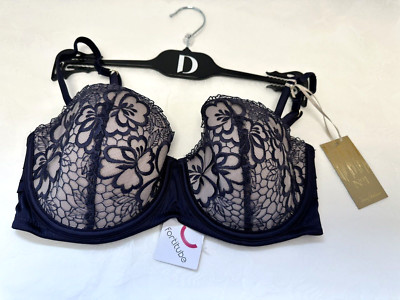 NEU! Jenny Packham Nr. 1 Debenhams 32D Blumen Spitze & Satin gepolsterter Balkon-BH