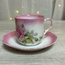 Rose Teacup  Saucer