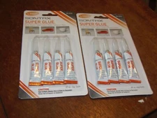 SONTAX - SUPER GLUE - 2 PACKS of 4 TUBES = 8 TOTAL    (2-PO-25)