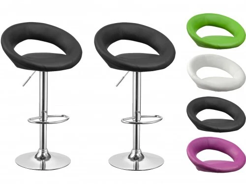 2 SGABELLI BAR E CUCINA CON PENISOLA REGOLABILI IN ALTEZZA SEDIA GIREVOLE BEAUTY