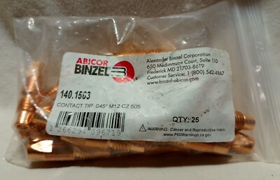 Abicor Binzel 25-Pack 140.1563 0.45'' M12 CZ505