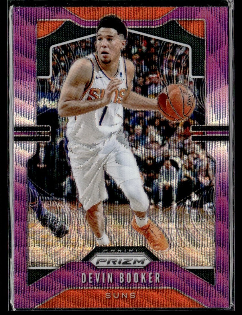 2019-20 Panini Prizm Prizms Purple Wave Devin Booker Phoenix Suns #67