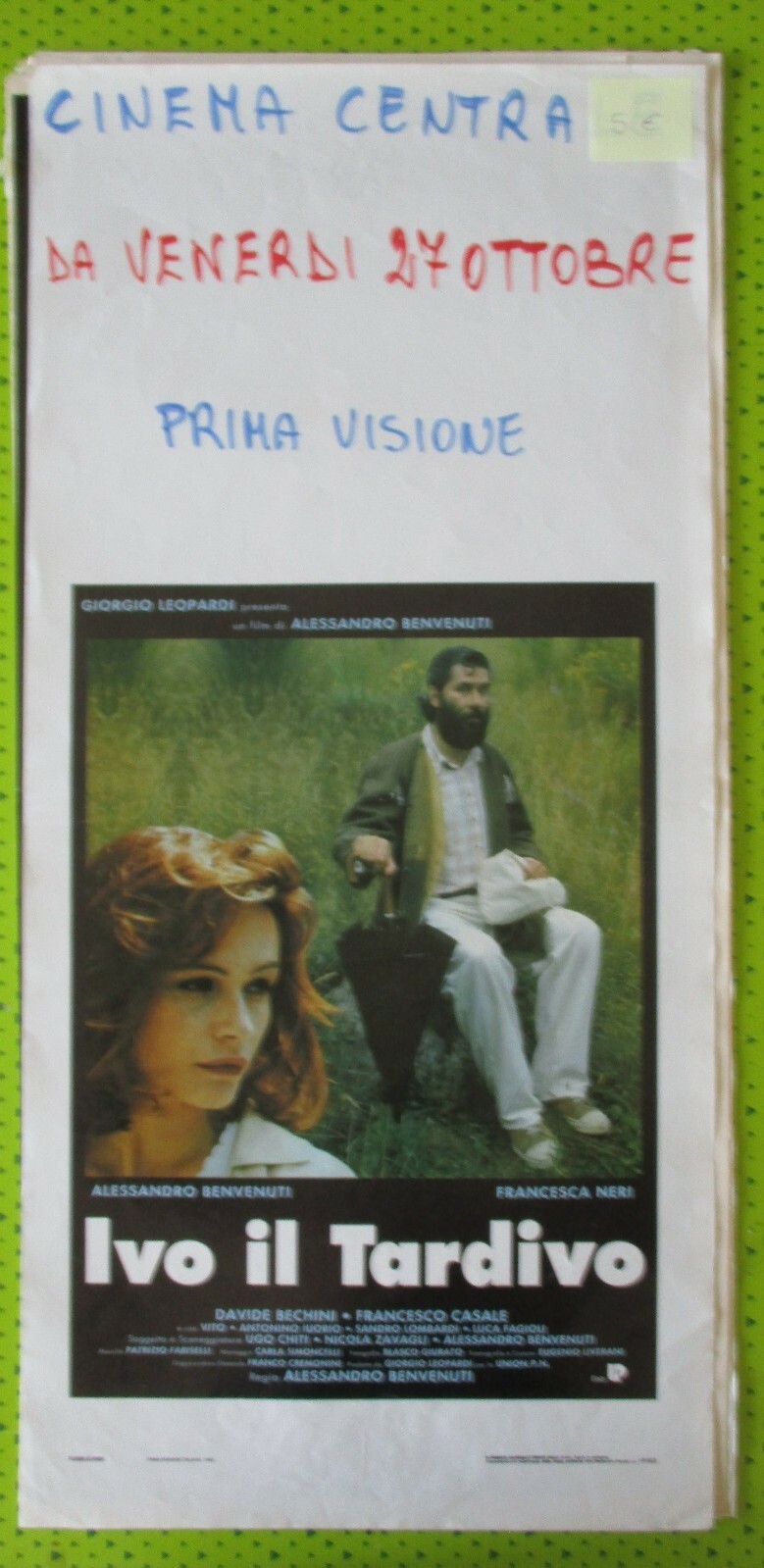 Locandina originale film Ivo il tardivo (1995) - Regia di Alessandro Benvenuti